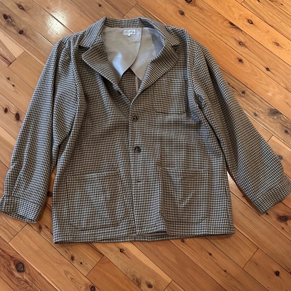 Men's Houndstooth Shirt Jacket - Picture 1 of 4
